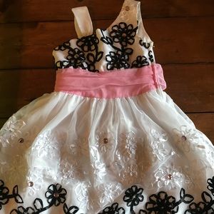 Black and white floral dress